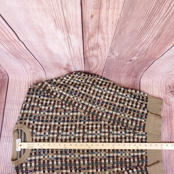 Vtg Tricots St Raphael Sweater Men XL Geometric Abstract Grandpa Coogi Style USA - Picture 16 of 16